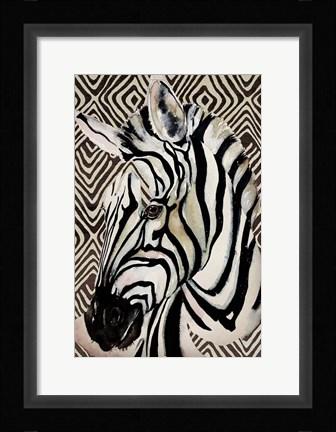 Framed Designer Zebra Print