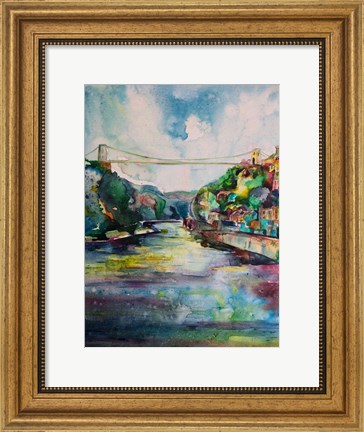 Framed Suspension Bridge Print