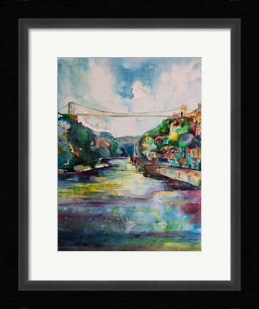 Framed Suspension Bridge Print