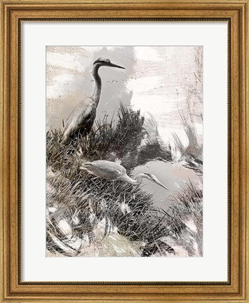 Framed Japanese Herons Print