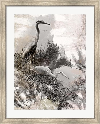 Framed Japanese Herons Print