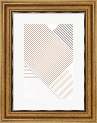 Framed Modern Lines 3 Print