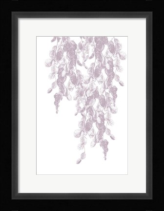 Framed Weeping Willow Mauve Splash 1 Print