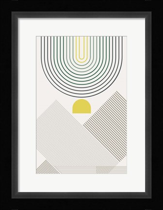 Framed Mid Century Modern Cabana 2 Print