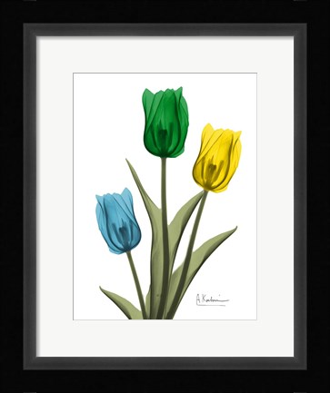 Framed Jeweled Tulip Trio 2 Print