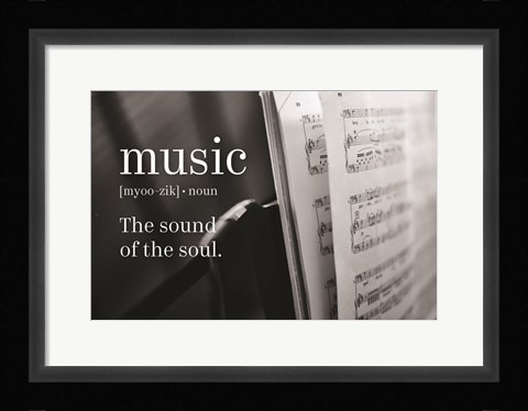 Framed Music Sound of Soul Print