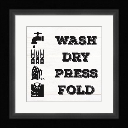 Framed Laundry Steps Print