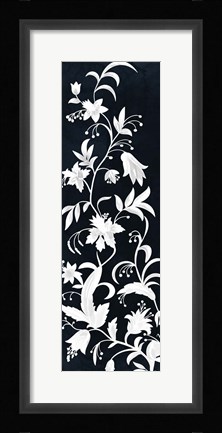 Framed Reaching Floral Vines 1 Print