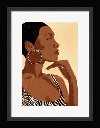 Framed Fierce Tiger 1 Print