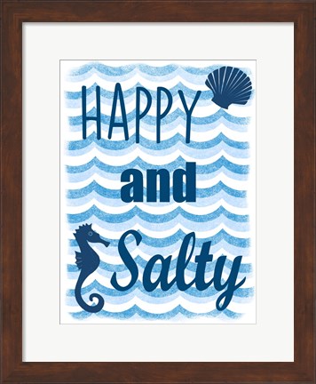 Framed Happy And Salty Print