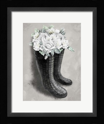 Framed Rain Fall Blooms 1 Print