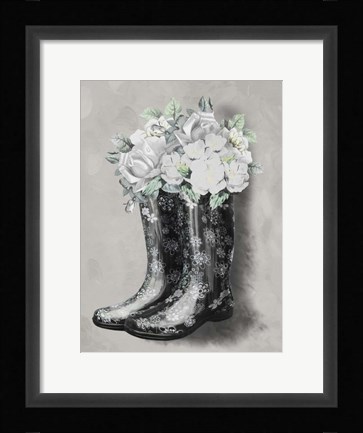 Framed Rain Fall Blooms 2 Print