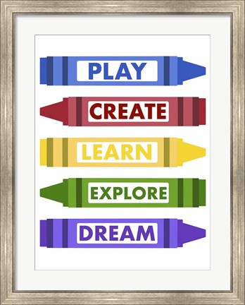 Framed Colorful Rules Print