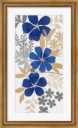 Framed Floral Neutral Bunch 1 Print