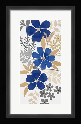 Framed Floral Neutral Bunch 1 Print