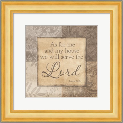 Framed Serve The Lord Print