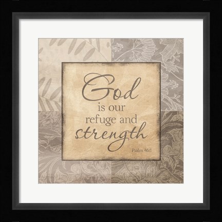 Framed Refuge And Strength Print