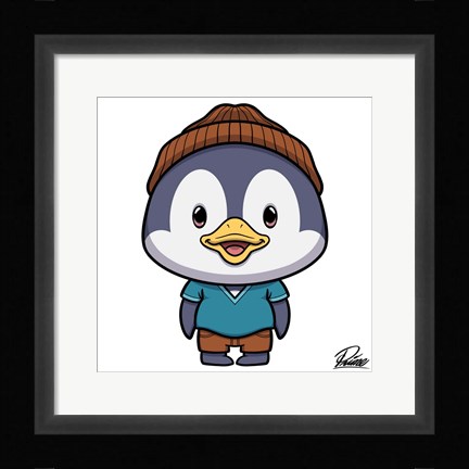 Framed Pryce Penguin Print
