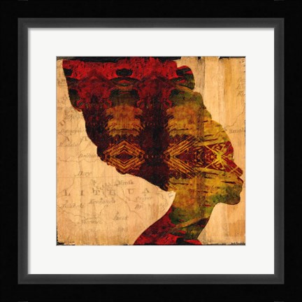 Framed Nubian Queen I Print