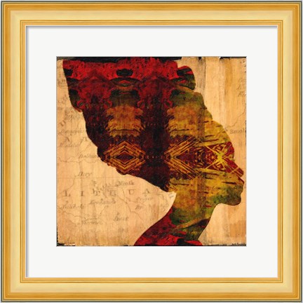 Framed Nubian Queen I Print