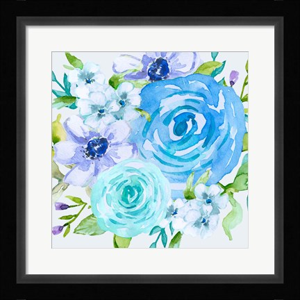 Framed Floral Intensity 1 Print