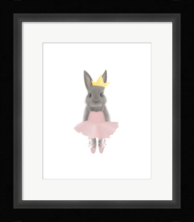 Framed Full Body Ballet Bunny Print