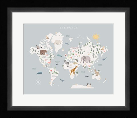 Framed World Map Print