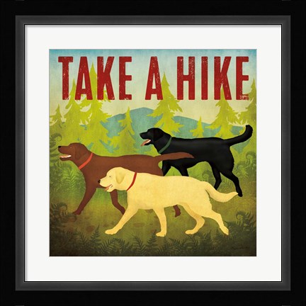 Framed Take a Hike Lab II Print