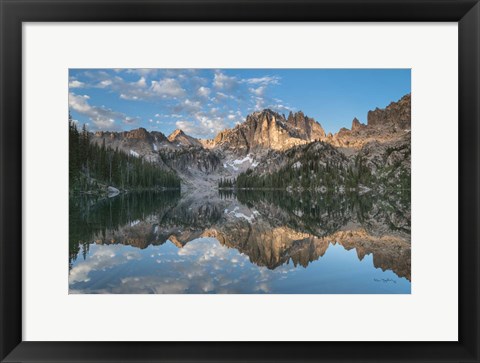 Framed Baron Lake Monte Verita Peak Sawtooth Mountains II Print
