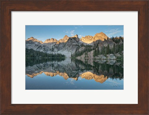 Framed Alice Lake Sawtooh Mountains Idaho Print