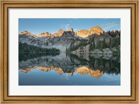 Framed Alice Lake Sawtooh Mountains Idaho Print