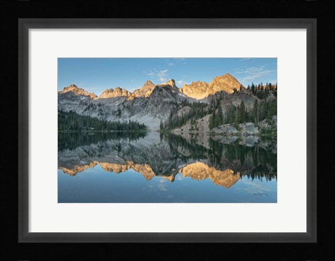 Framed Alice Lake Sawtooh Mountains Idaho Print