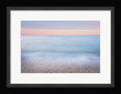 Framed Lake Superior Beach II Sunset Print