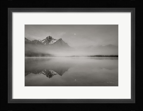 Framed Stanley Lake Idaho BW Print