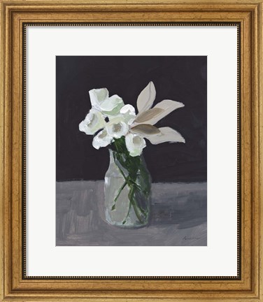 Framed White Blooms Print