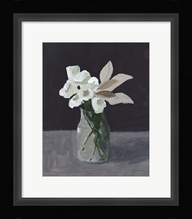 Framed White Blooms Print