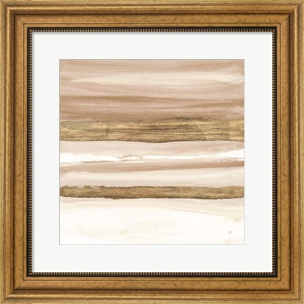 Framed Gold and Brown Sand II Organic Print