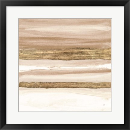 Framed Gold and Brown Sand II Organic Print