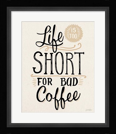 Framed Bad Coffee I Neutral Print