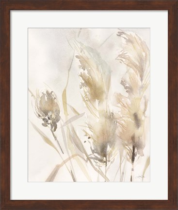 Framed Light Pampas Grasses III Print