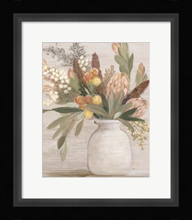 Framed Light Protea Still Life Print