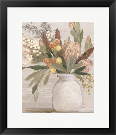 Framed Light Protea Still Life Print