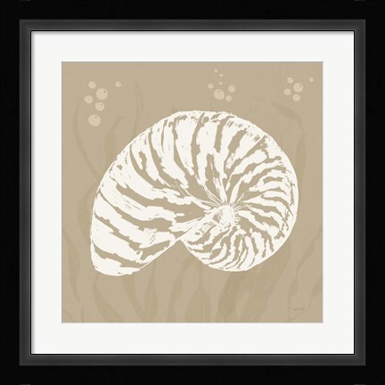 Framed Seaside Style X Neutral Print