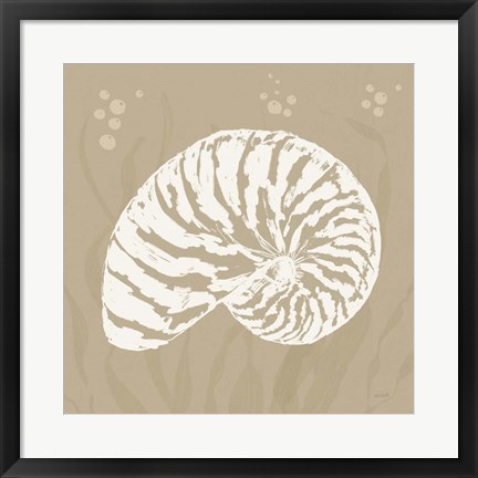 Framed Seaside Style X Neutral Print