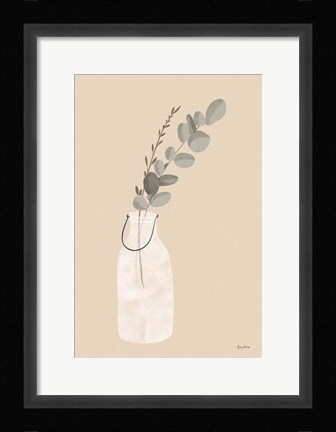 Framed Natural Vessels I Tan Print