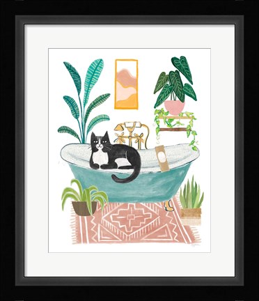 Framed Urban Jungle Bath IV Print