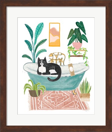 Framed Urban Jungle Bath IV Print