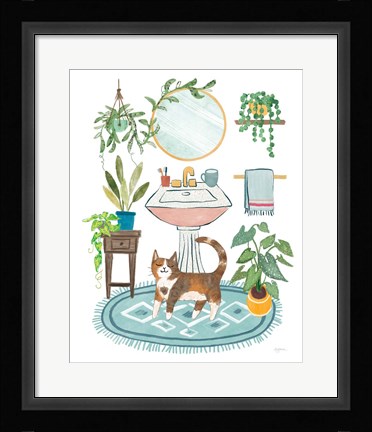 Framed Urban Jungle Bath III Print