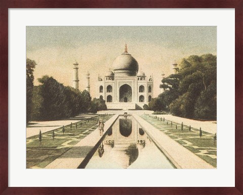 Framed Taj Mahal Postcard I Print