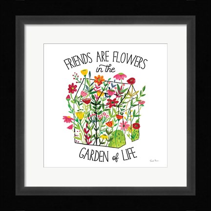 Framed Greenhouse Blooming IV Friends Print